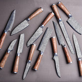 Akatsuki Series™ VG 10 Steel 12-Piece Handmade Damascus Chef Set for Culinary Mastery