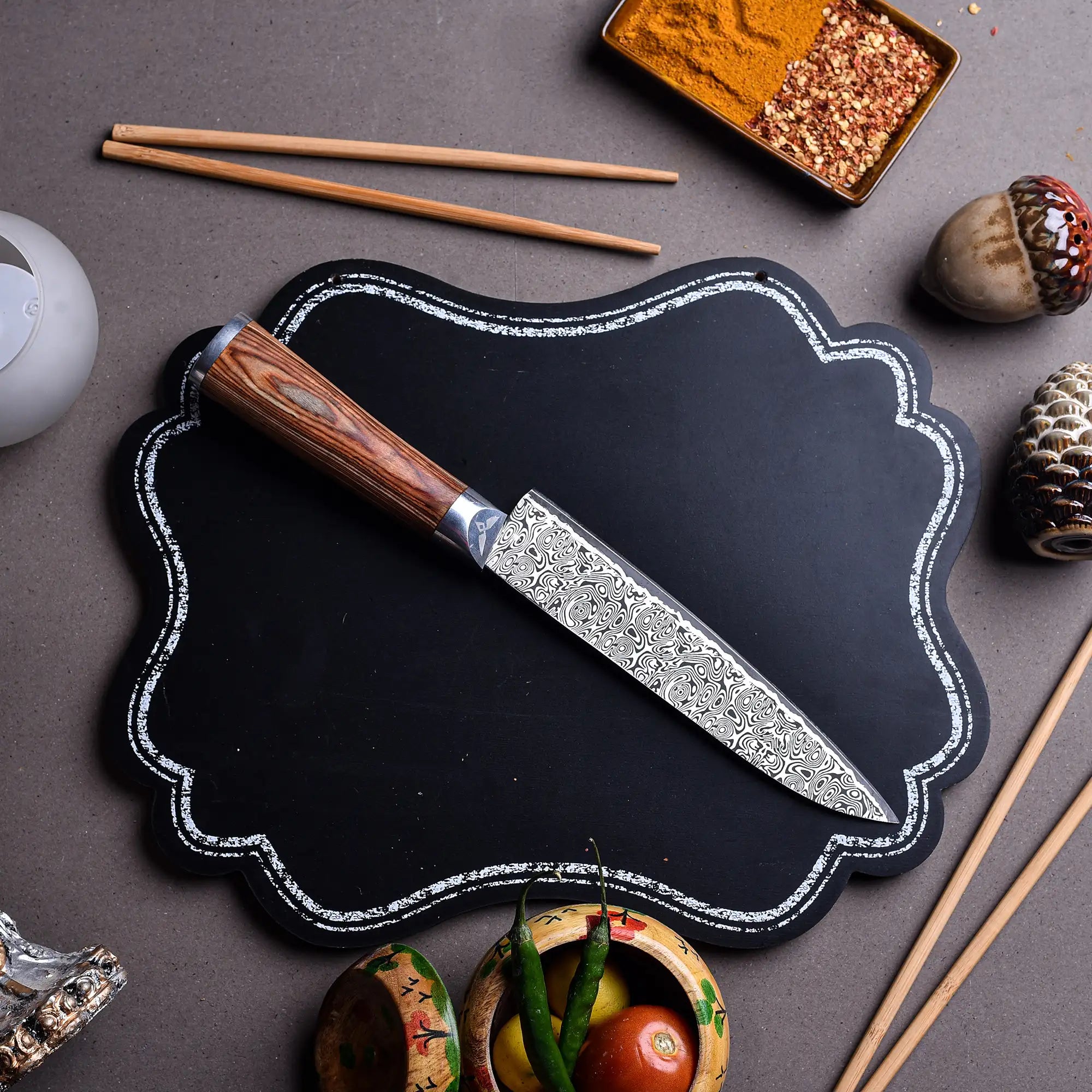 Akatsuki Series™ VG 10 Steel 12-Piece Handmade Damascus Chef Set